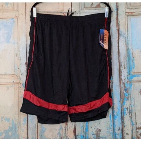 Ultra Performance Mens Size XXL Black Elastic Waist Pull On Athletic Shorts - Picture 2 of 8